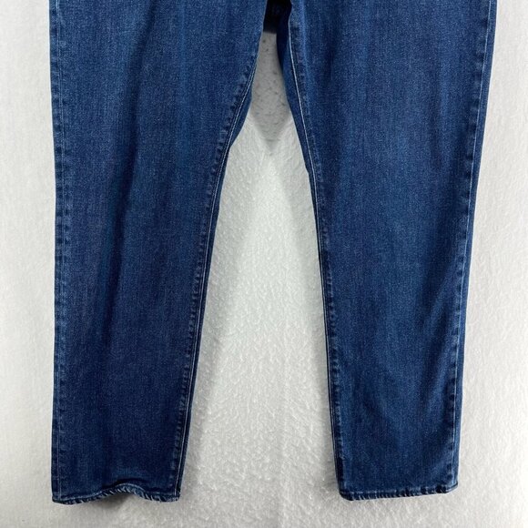 Hugo Boss Jeans Mens 38 Blue Regular Fit Dark Wash Denim Zip Fly Straight Fit - Picture 7 of 12